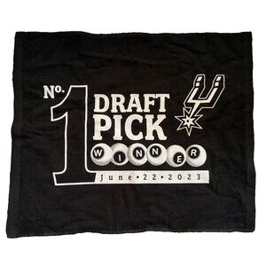 San Antonio Spurs #1 Draft Pick Wemby June 22, 2023 Rally Towel 18” X 15” Black